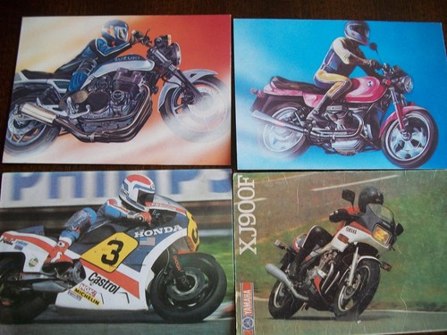 Postcards with motorbikes - postcards,