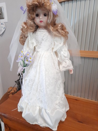 Vintage porcelain doll - vintage,