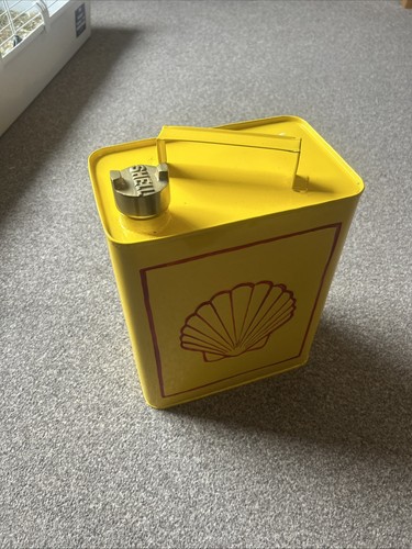 Shelll petrol can - can, brass