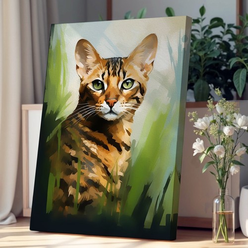 Bengal cat impressionism - bengal,