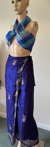 Embroidered indian wrap around - embroidered,