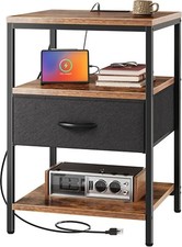 Narrow Side Table with USB &