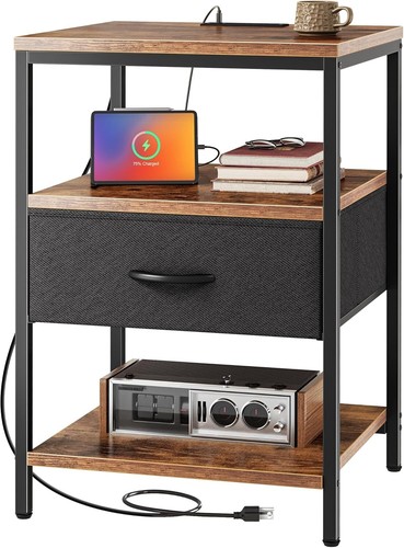 Narrow side table with usb - narrow,