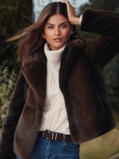 Lipsy Chocolate  Faux Fur Coat