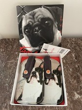 Fuzzynation Fuzzy Nation Pet Finder Boston Terrier Luggage Tag Set Two NWT Box
