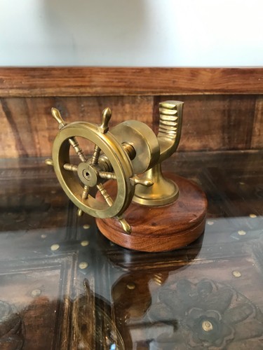 Nautical ships wheel brass - nautical,