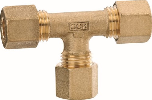 8mm brass equal - 8mm, tee