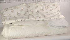 IKEA LENAST  Cot Duvet  2 x  RÖDHAKE Duvet Covers 1 Pillow  + RÖDHAKE Pillowcase