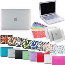 Glossy Clear Case Cover + Keyboard Skin For Apple Macbook Air Pro 11 13 15 inch