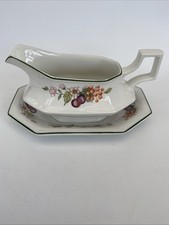 Johnson Brothers Fresh Fruit Gravy Boat and Saucer Drip Tray Staffordshire