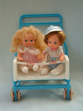 Vintage 80s Mattel Heart Family baby babies toddler Double Stroller (handle off)