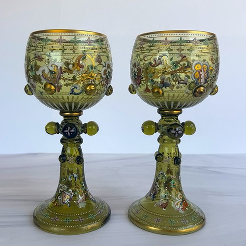 Antique pair bohemian römer - pair,