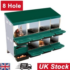 Chicken Coop Nesting Boxes 8 Hole Chicken Nesting Boxes Laying Box w/ Lid Cover