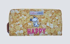  Cath Kidston x Peanuts-Snoopy Flowers “Happy” Zip Wallet Purse Retro