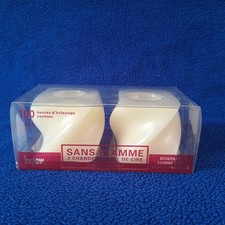 LED 2-Inch Mini Square Flameless Candles Cream 2-Pack  Flickers - Vanilla Scent