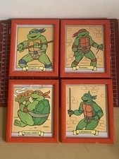 Vintage Teenage Mutant Ninja Turtles Framed Print Set x4 90's