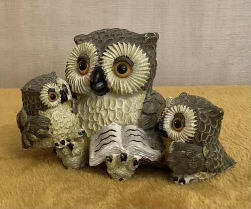 Ceramic mother owl reading - mother,