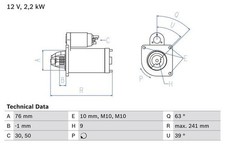 BOSCH Starter Motor for Volvo