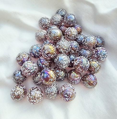 Snowball glass marbles - snowball, 25