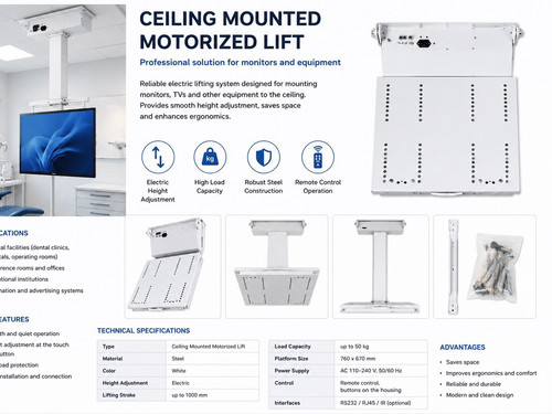 Motorized ceiling monitor - motorized, tv