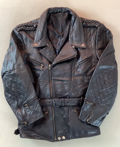 Vintage leather biker jacket - vintage,