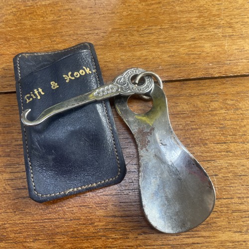 Vintage metal shoe horn - vintage,
