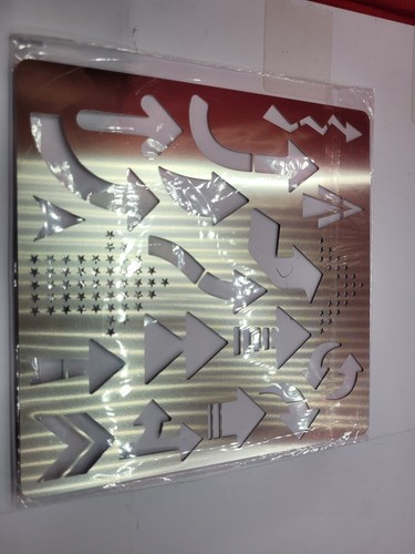 Metal arrow pattern stencil - metal,