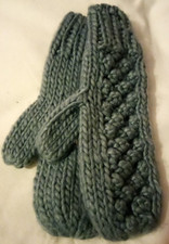 Primark's Ladies Mittens Gloves Blue One Size Knitted Acrylic