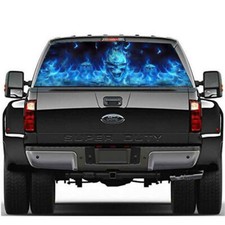 Blue Flaming Skull Graphics