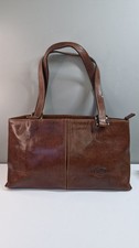 Vintage Conte Di Cavour Brown Leather Handbag Vera Pelle Y2K Italy 80's/90's