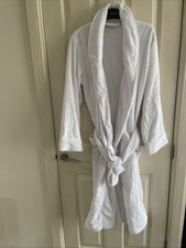 John Lewis Cotton Mix Bathrobe White Size Xs/s 