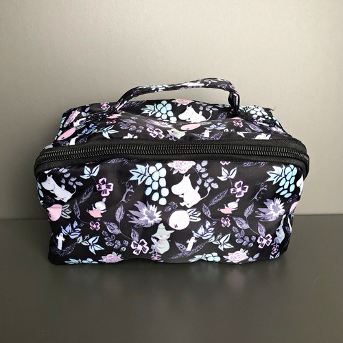 Black nylon animal print - black,
