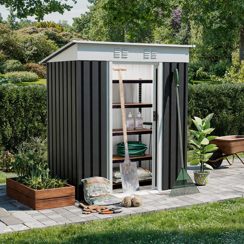 Metal garden shed with sliding - garden,