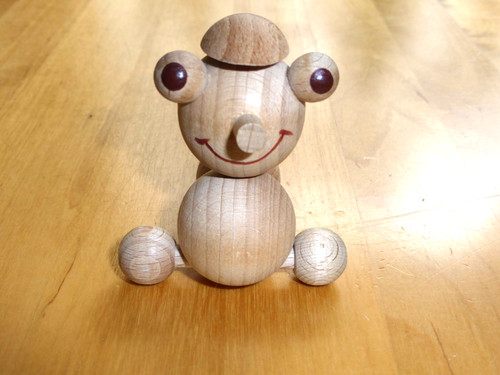 Wooden caterpillar 9cm - wooden,