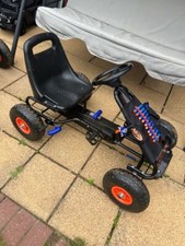 Nerf Go Kart Thunder Kids Child Pedal Ride On Car Outdoor Toy Black Gun Holsters
