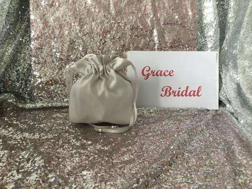 Silver duchess satin dolly bag - dolly,