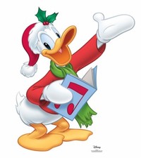 Donald Duck Christmas Carol Official Disney Cardboard Cutout /  Standee