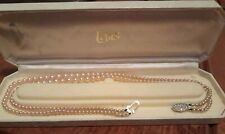 vintage lotus pearl necklace
