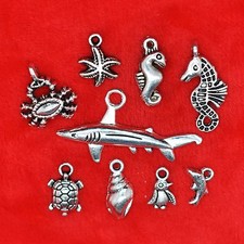 Tibetan Silver Sea Life Aquarium Theme Charms Pendants Beads Findings 