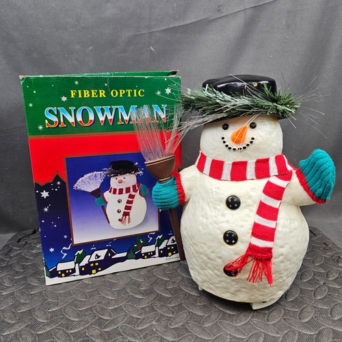 Fiber optic snowman vintage - snowman,