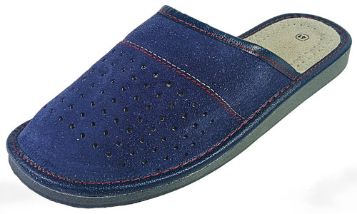 Mens leather slippers mules - slippers,