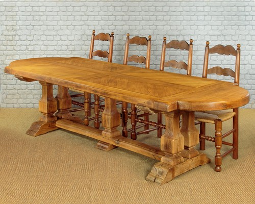 Ten seater oak refectory - ten,