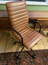 Office Chair Brown Leather Swivel Desk Chair