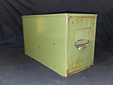 Vintage Industrial Metal Desktop Drawer Cabinet Desk Tidy Card Index File 6