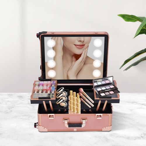 Rolling makeup case - case, aluminum