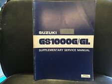 SUZUKI GS1000GX,GL 1981 GENUINE SUPPLEMENTARY SERVICE MANUAL