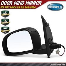 Electric Wing Mirror Passenger for Fiat Panda 169 2009-2011 Textured Black