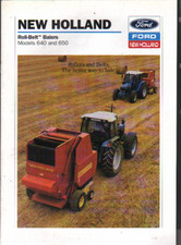 New Holland Models 640 and 650 Tractor Roll-Belt Balers Brochure Leaflet