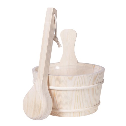 Sauna wooden bucket - and, ladle