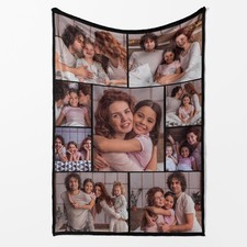 Personalised 9 Photos Custom Gift Blanket Custom Collage Picture Gift Keepsake